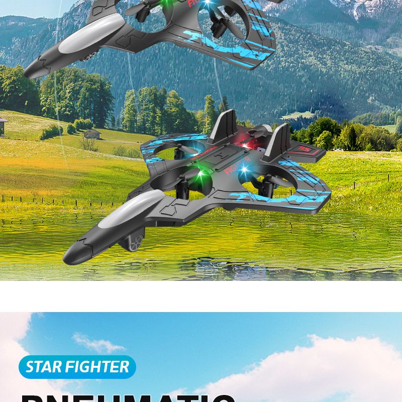 Espuma controle remoto aeronave drone planador queda resistente quadricóptero brinquedos infantis_voghion.com