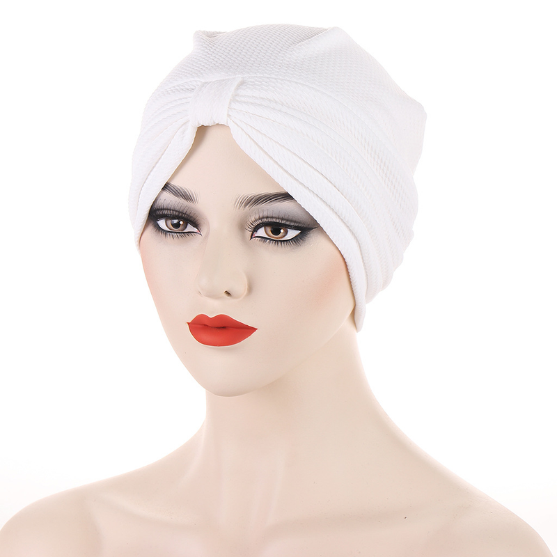Women's Hats new multi-color bubble pleated pullover hat hexagonal turban hat in stock_voghion.com