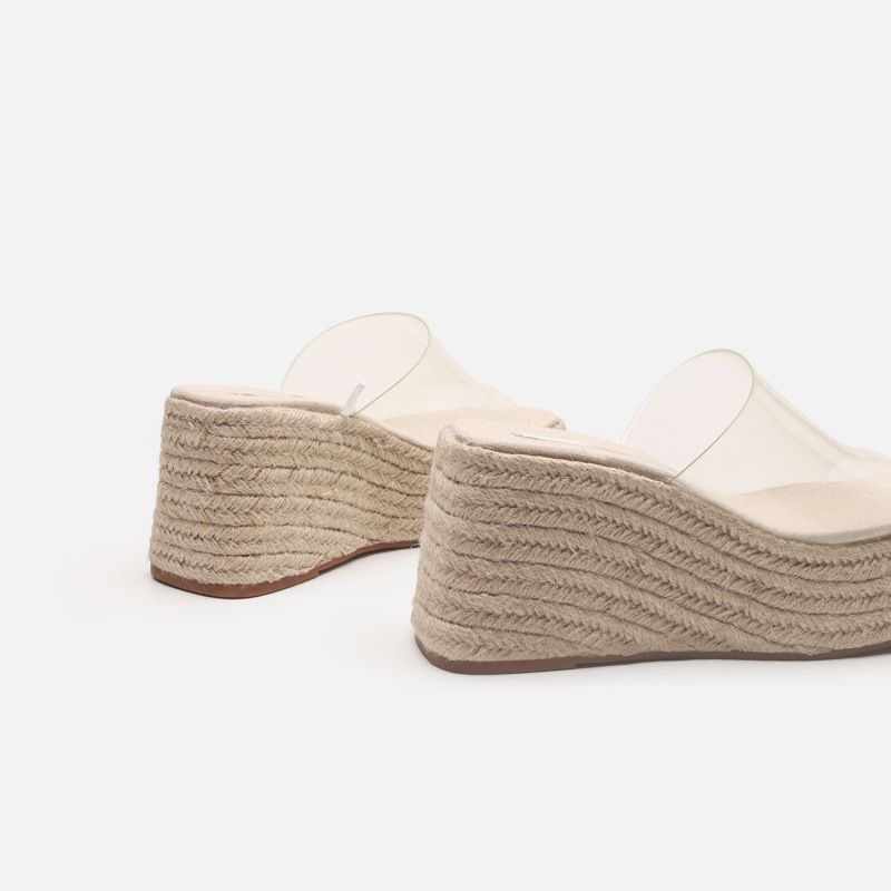 Damen Plateausandalen – Unsichtbare Slide-Sandalen mit Höhenverstellung für Strand/Büro (Pink/Transparent) – Weite Größen 35–44_voghion.com