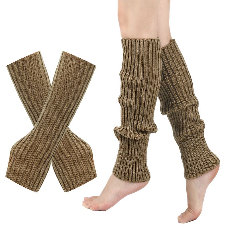 Herbst- und Winterhandschuhe aus Strickgarn, warme Beinschützer, Stiefelüberzüge, Sockenüberzüge aus fluoreszierend gefärbtem Flor_voghion.com