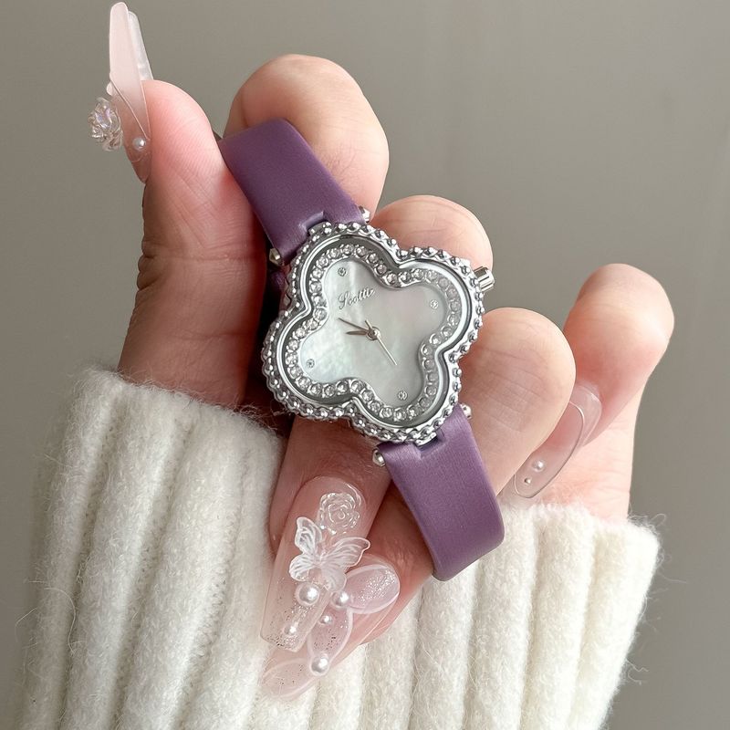 scottie9698 Shi Gaodi nuovo orologio da donna con cinturino viola impermeabile con quadrante in madreperla_voghion.com