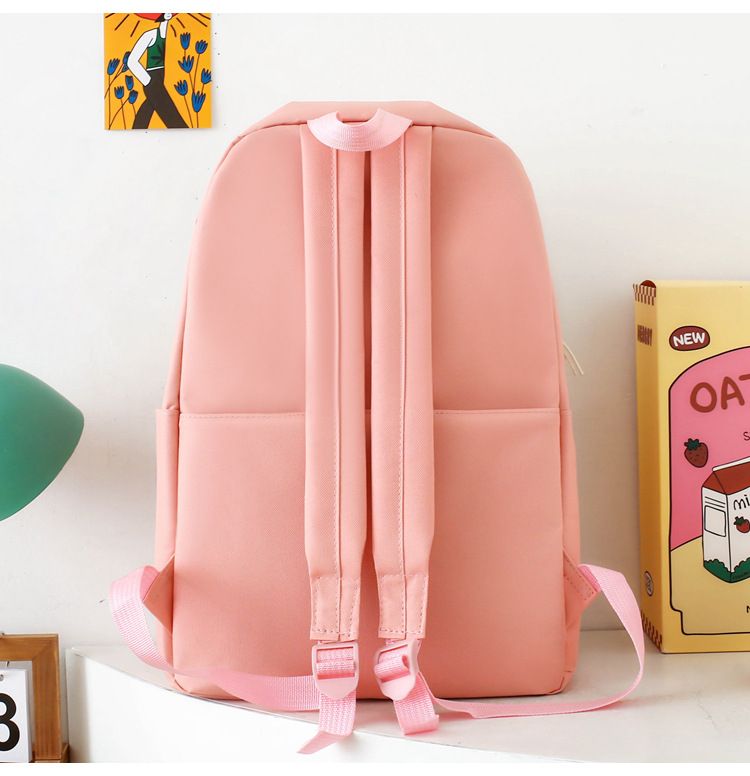 Zaini per bambini, nuovi zaini per studenti, semplici, con colori a contrasto, grandi capacità, casual, zaino da quattro pezzi_voghion.com