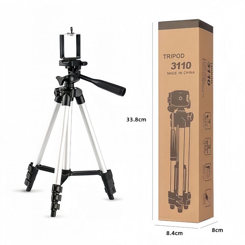 Trépied Hold 3110 pour téléphone portable et streaming en direct ; support portable 3120 noir à quatre sections en alliage d'aluminium._voghion.com