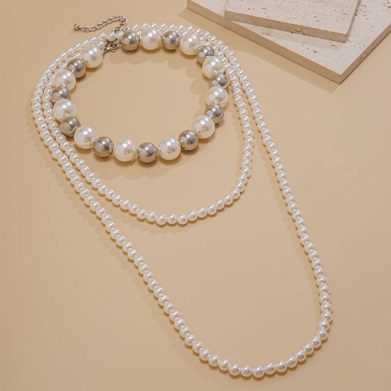 Collier Femme Collier Doré Pendentif Collier Bijoux En Or Personnalité Multicouche Perle Ras Du Cou Baroque Exagéré Longue Chaîne De Clavicule_voghion.com