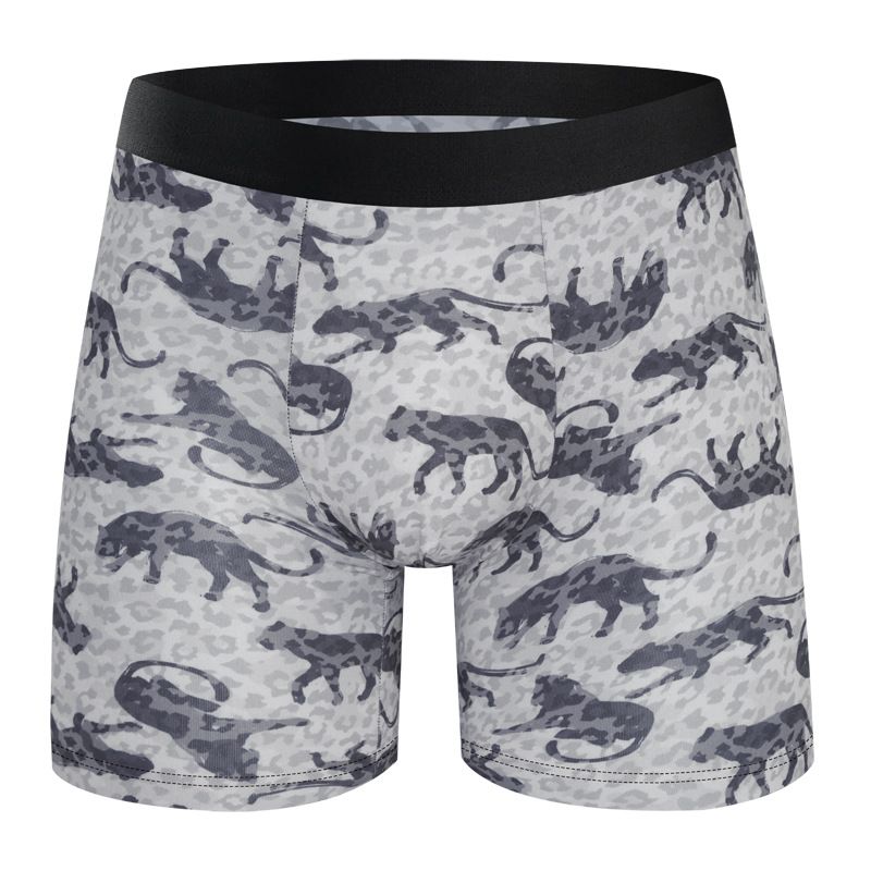 Bulk Pack Men's Printed Boxer Briefs, Long Leg Anti-Chafing Design With Breathable Fabric_voghion.com