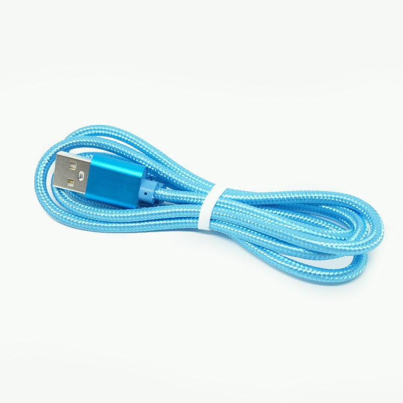 Câble de données étendu pour téléphone Apple, Android, Huawei, câble de chargement USB tressé en nylon de 1 mètre_voghion.com