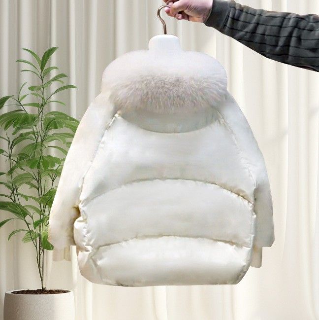 Damenbekleidung Dicker warmer Baumwollmantel Lose Mode Großer Pelzkragen_voghion.com