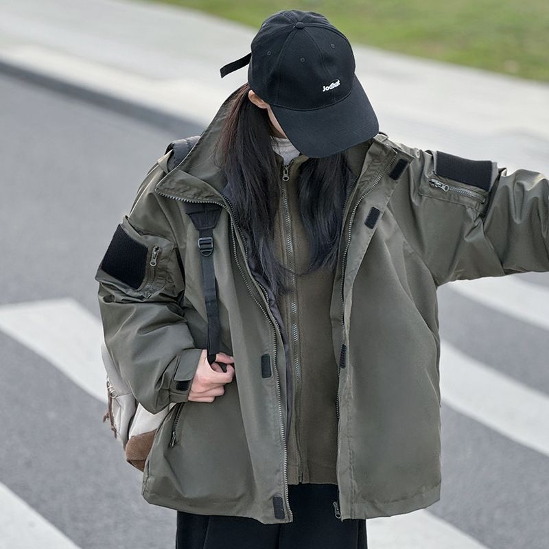 Sormrooper pour hommes et femmes, veste intérieure en polaire amovible trois en un, veste de randonnée d'extérieur pour couple automne et hiver_voghion.com