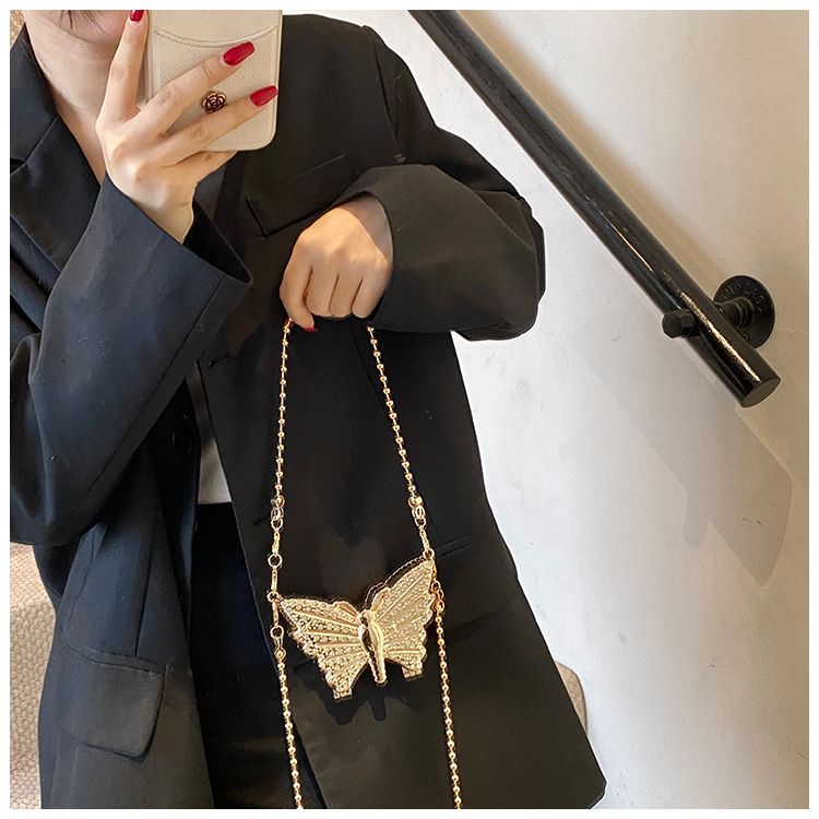 Borse a tracolla da donna, mini borsa in metallo, piccola borsa da donna, alla moda, con diamanti, design a farfalla, borsa a catena_voghion.com
