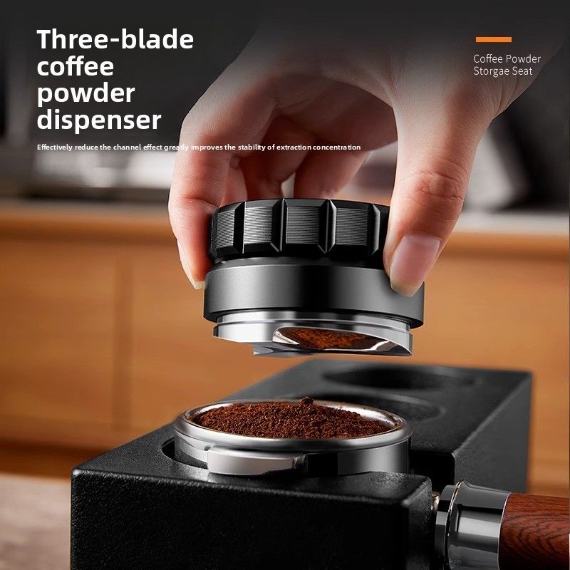 Macchina per caffè in polvere in acciaio inossidabile, pressa per polvere a tre polpa, pressa per polvere quantitativa di riempimento, set di stoccaggio integrato per martello_voghion.com