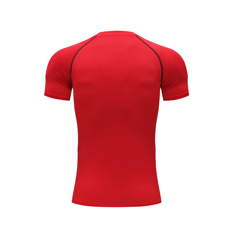 Men's clothing Basketball sports tights quick-drying fitness wear short-sleeved running training wear high elasticity_voghion.com