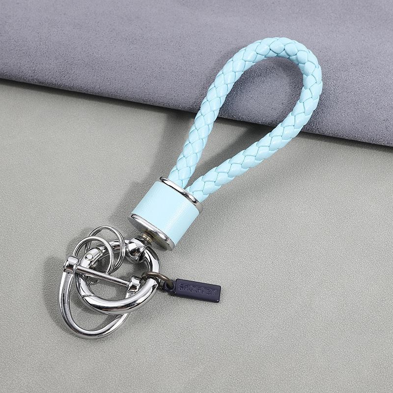 Car Key Chain Pendant Women's Men's High End Personality Creative Braided Leather Car Key Chain Cute Ins Internet Celebrity_voghion.com