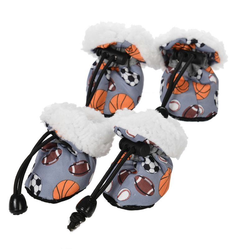Nuove scarpe per cani, copriscarpe riflettenti antiscivolo per cani di piccola taglia e gatti, stivali caldi foderati in pile_voghion.com