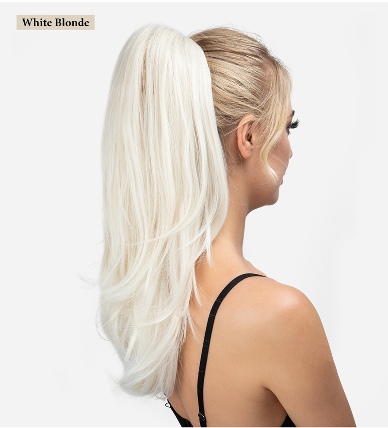 Synthetic hair long curly ponytail for women with large waves and a horsetail grip_voghion.com