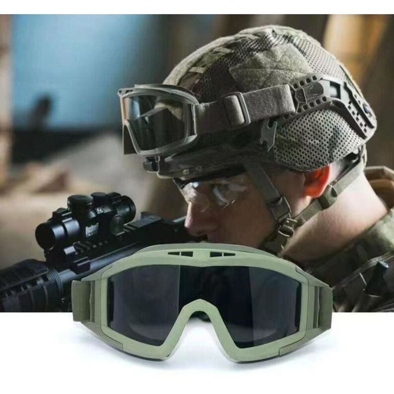 Outdoor Tactical CS Glasses Protective Military Riding Windproof Sandproof Goggles_voghion.com