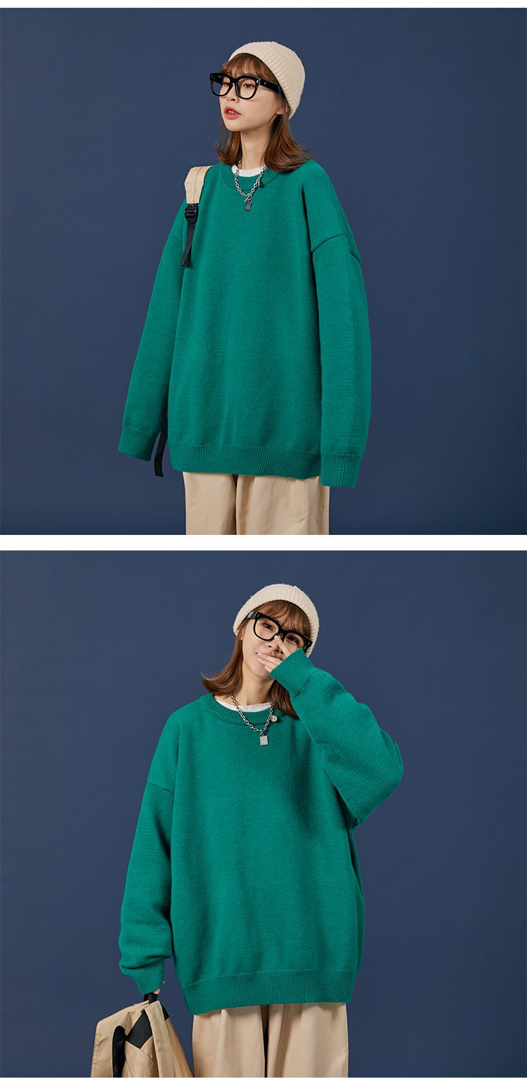 1. Nueva chaqueta de hombre de color sólido con tendencia neutra informal y suelta para parejas 7979P45 felpa P55_voghion.com