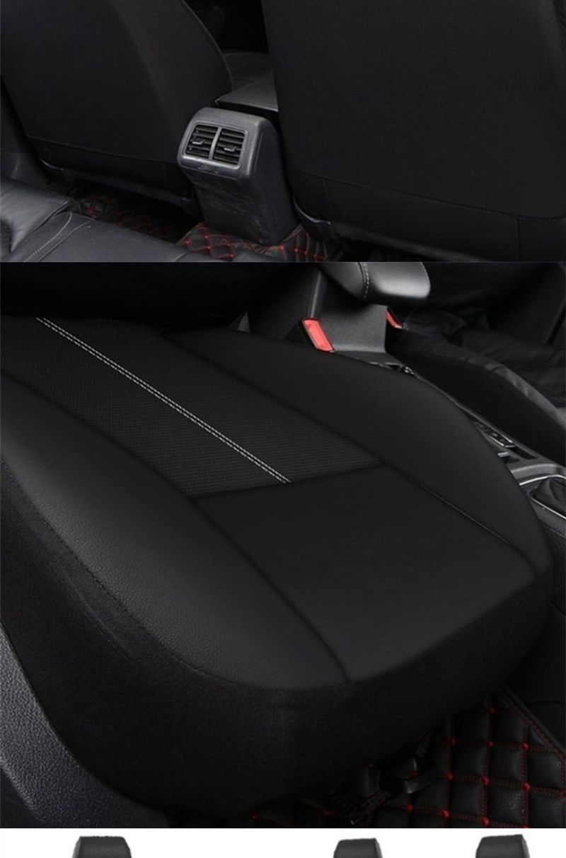 Universal Auto Abdeckung Protector PU Leder Vorne und Hinten Sitz Zurück Kissen Pad Matte Rückenlehne Für Auto Innen Lkw SUV_voghion.com