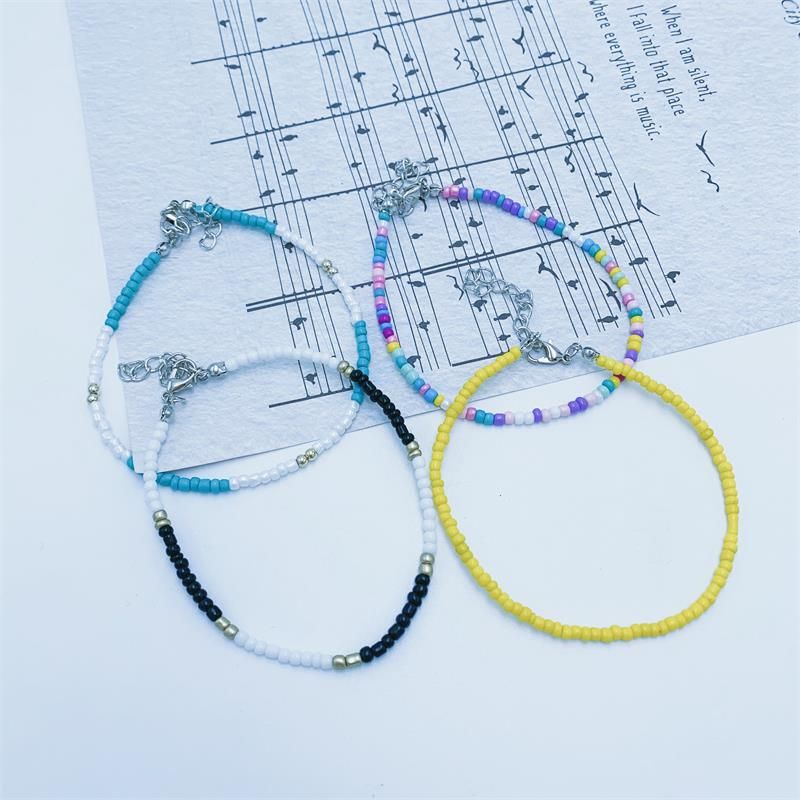 Colorful Beaded Bracelet Bohemian Style Seed Bead Set Foot Unique Fashion Accessories_voghion.com