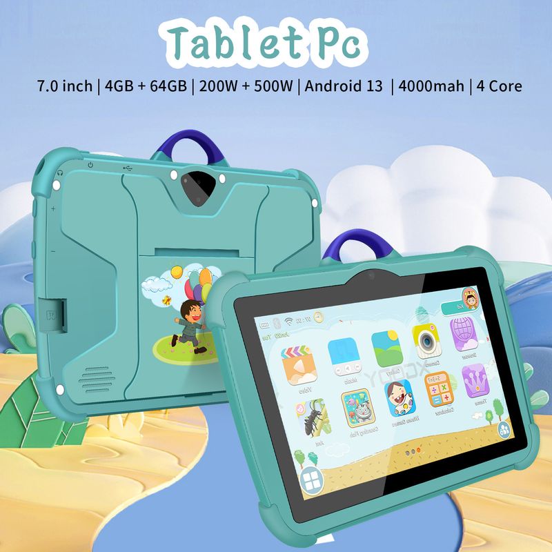 Eksporter 7 tommer Kids Tablet Pc Android7.1 Drop Proof Tablet Tab_voghion.com