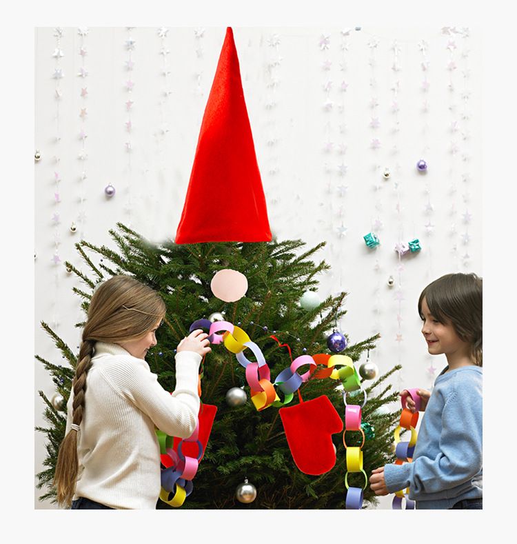 Şenlikli Noel Ağacı Tepesi Seti - Noel Baba Şapkası, Burun ve Eldiven Tasarımı - Tatil Ağaçları İçin Benzersiz Dekoratif Yıldız_voghion.com