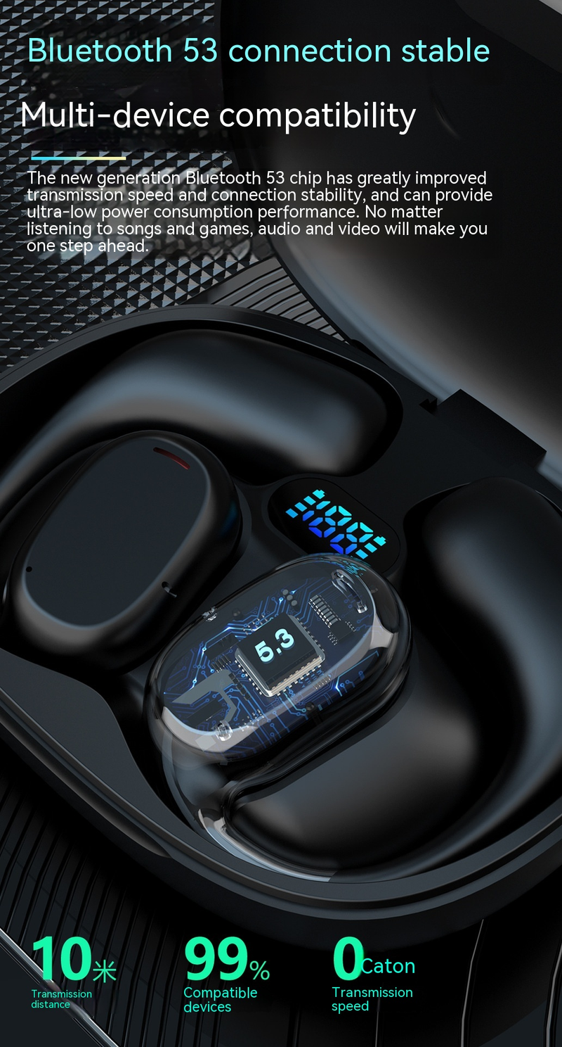 Tiktok JS272 private mode Bluetooth headset does go in the Wireless ear hook movement can not be thrown off_voghion.com