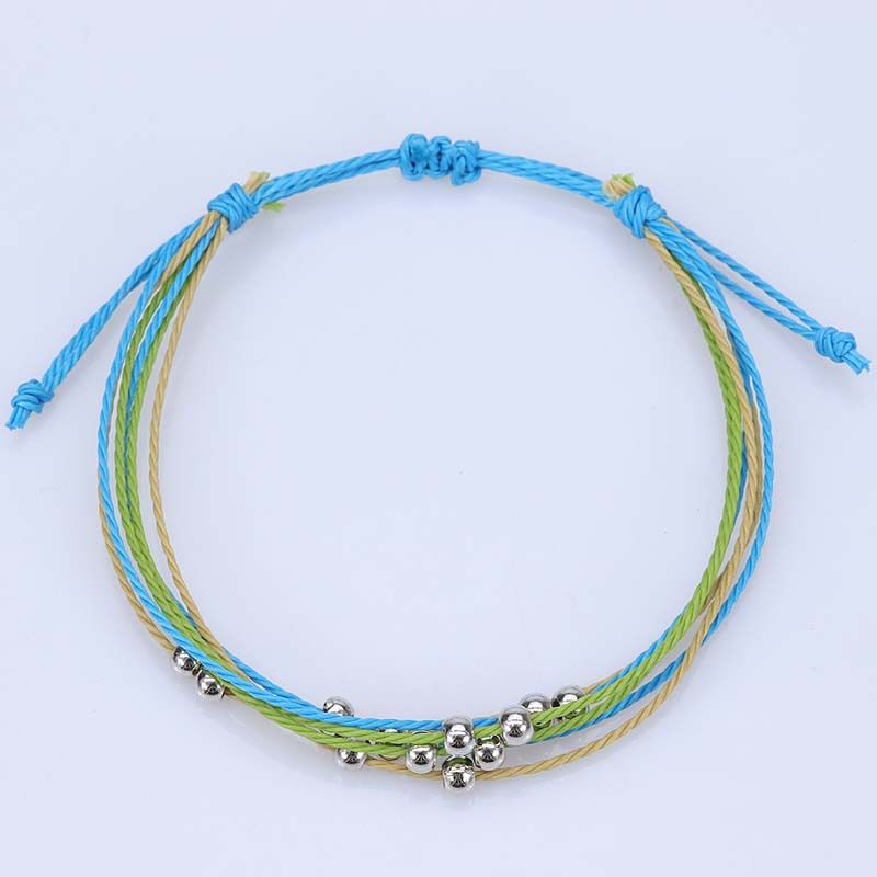 Bohemian Wax Thread Hand-woven 6-wire Beaded Bracelet_voghion.com