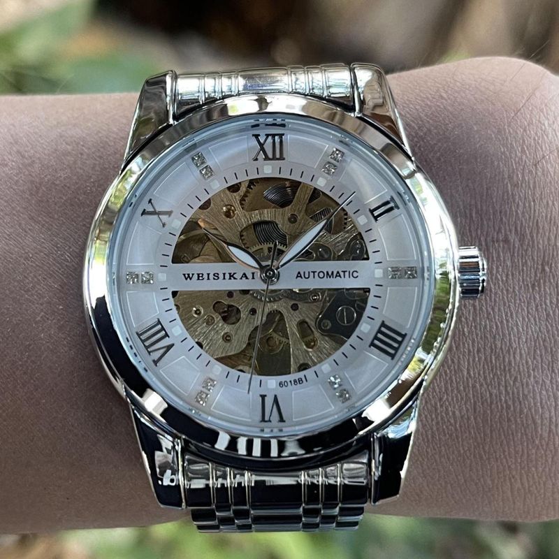 Not Many, Double-sided Hollow Automatic Mechanical Watch Men's Waterproof Fashion Student Luminous Steel Belt Watch_voghion.com