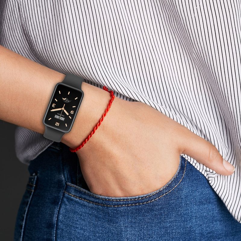For Xiaomi Mi Band 7 Pro Solid Color Silicone Watch Band(Black)_voghion.com