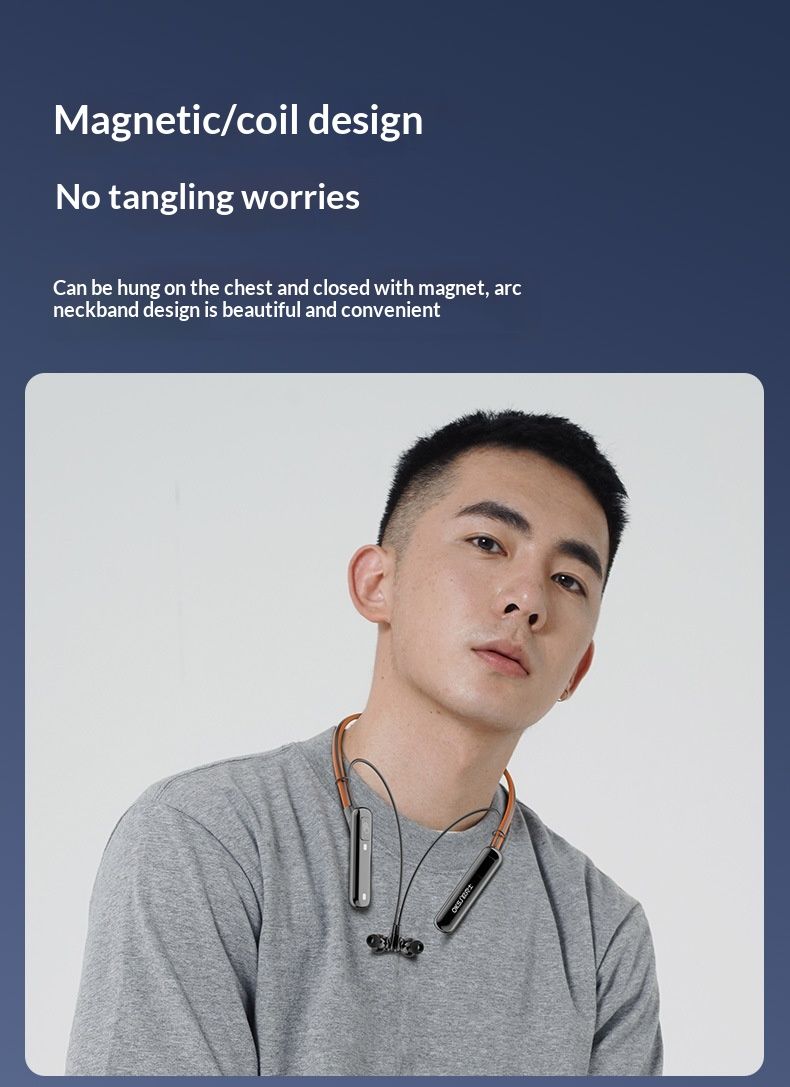 NeoGear 2024 Nouveau tour de cou sans fil Bluetooth avec réduction de bruit intelligente, commande vocale et longue autonomie pour le sport_voghion.com