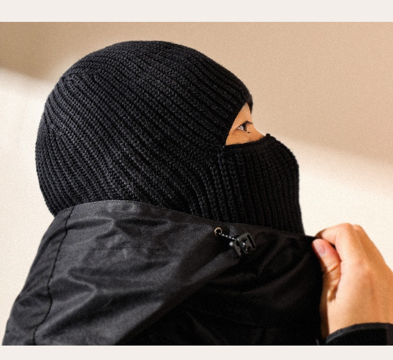 Autumn and Winter Warm Knitted Hats for Men's Windproof and Cold Fitting Headwear, Plush Cold Hats, Woolen Hats, Pure Cotton Hats_voghion.com