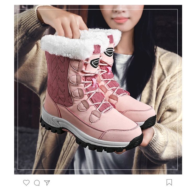 2025 frauen Stiefel Winter Plattform Heels Schnee Stiefel Für Wamen Trend Pelz Warme Stiefeletten Weibliche Plüsch Winter Wasserdichte Schuhe_voghion.com