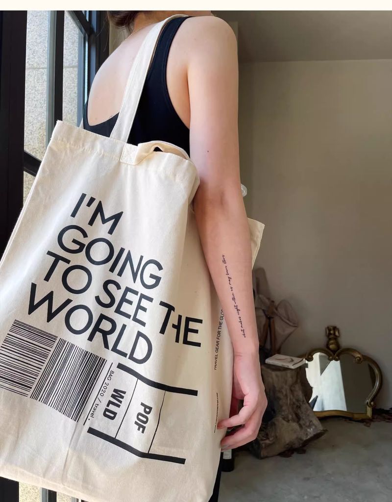 Carrying Canvas Bag Large Capacity Tote Bag Small Cloth Bag Single Shoulder Canvas Bag_voghion.com