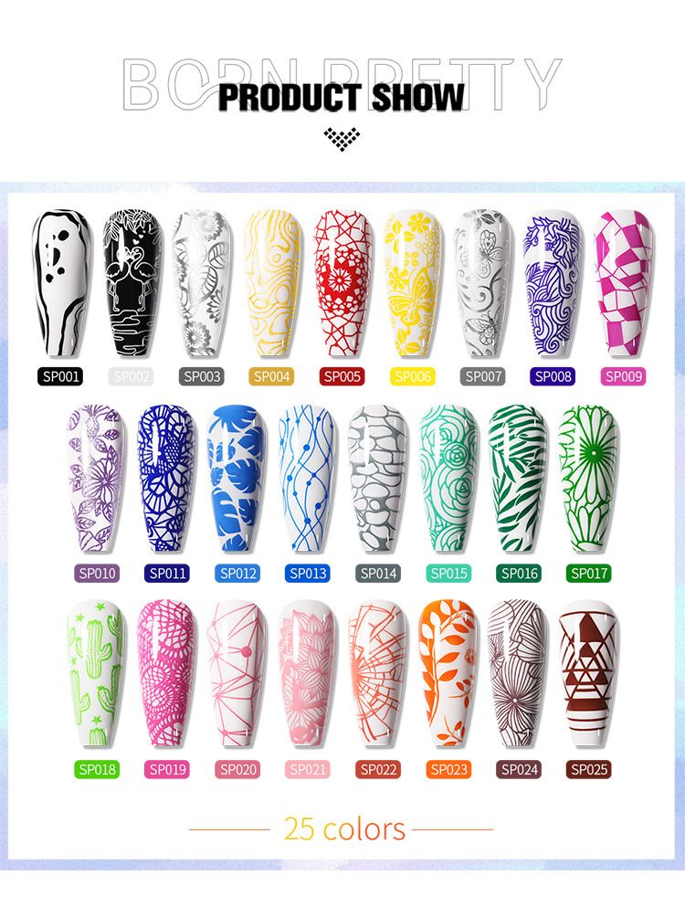 Nagelkleber BORN PRETTY Nail Art Lackierter Nagellack Nagellack Nagellack Farbtransfer Nagellack Drucköl_voghion.com