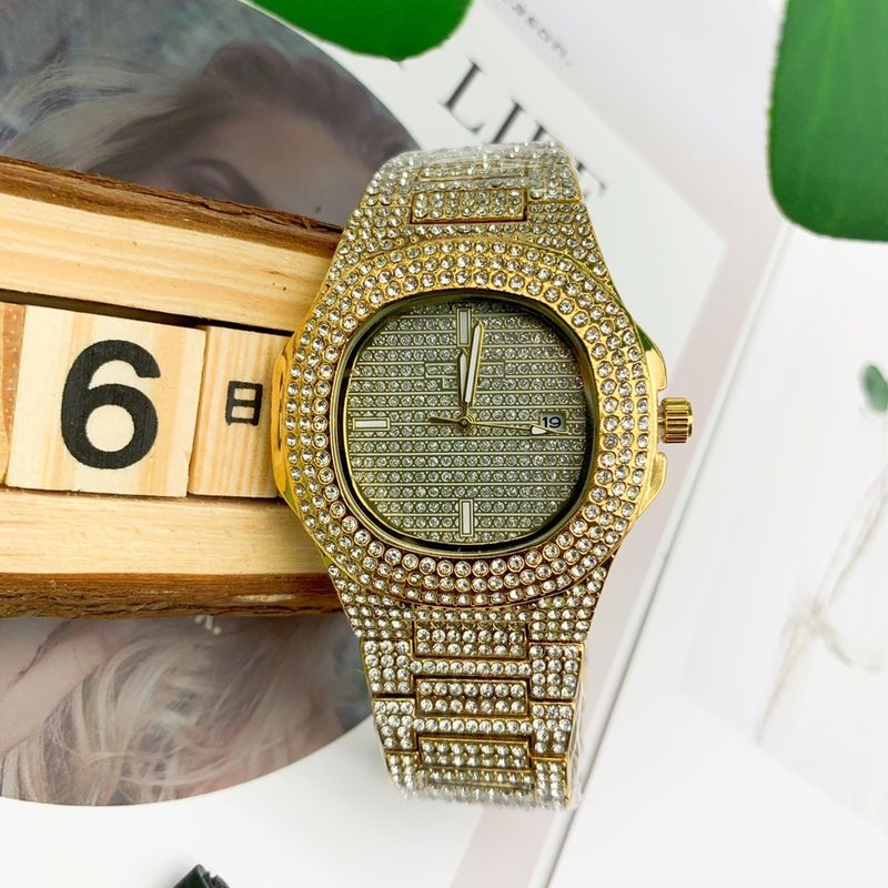 Best-selling Full-diamond Watch, Men's Style Hip-hop, Full-set Star-shaped Fashionable Quartz Watch_voghion.com