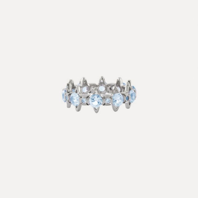 Anel Saturno com zircônia e diamantes empilhados em novo estilo_voghion.com