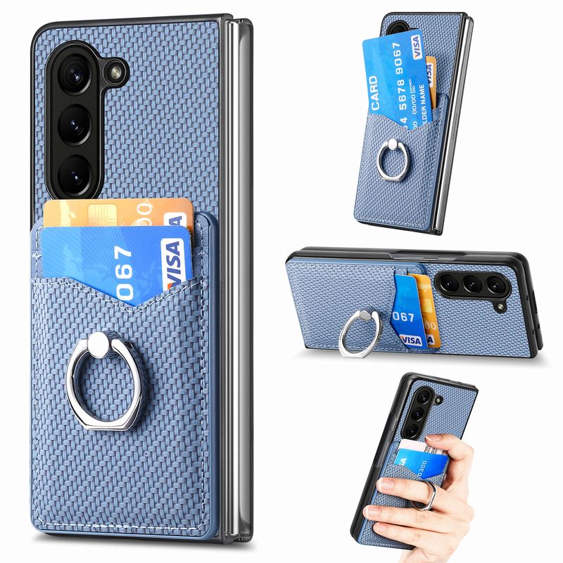 TechGlobe Compatible Samsung Fold7 Holder Phone Case Ring Stand Card Slot Multi-Function Z Fold 40% Off Screen Protector_voghion.com