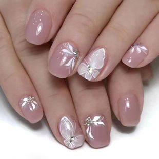 Nails Art Simple Wear Nail Patches Pure Desire Nail Art Ins Style Decorations Nails_voghion.com