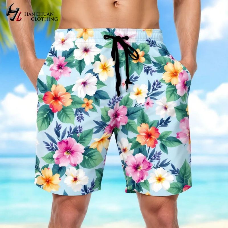 Herrenbekleidung Neue Strandhose Herren Schnelltrocknend Locker Leicht Elastisch Cartoon Große Größe Surfhose Hawaiian Beach Badehose Shorts_voghion.com