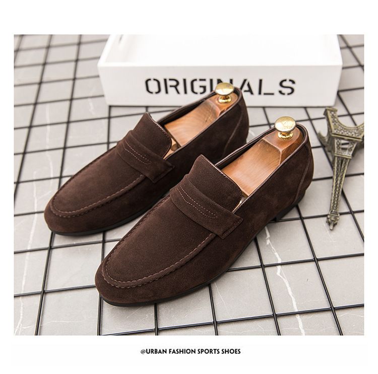 Scarpe da uomo in pelle piccole, casual, quotidiane, mocassini, semplici, in pelle scamosciata, slip-on, scarpe alla moda_voghion.com