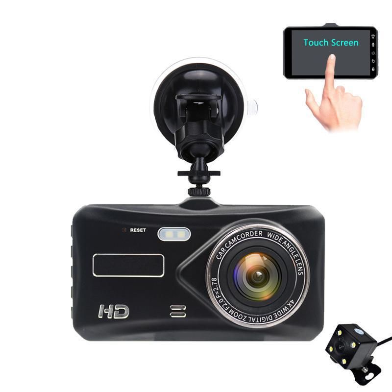 4-Zoll Touchscreen Driving Recorder 1080P virun an hënneschter duebel Opnam Zink Legierung Shell op Lager verstoppt Spigel_voghion.com