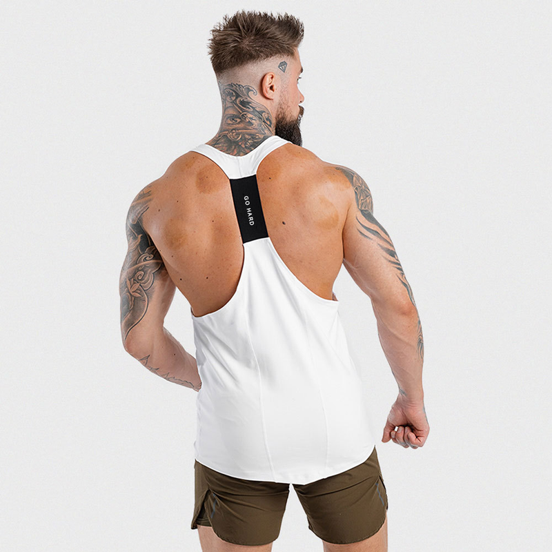 Muscle Fitness Male Brother Sommer Sport Freizeit Elastisch Quick Dry Blank Light Plate No Splice Tank Top_voghion.com
