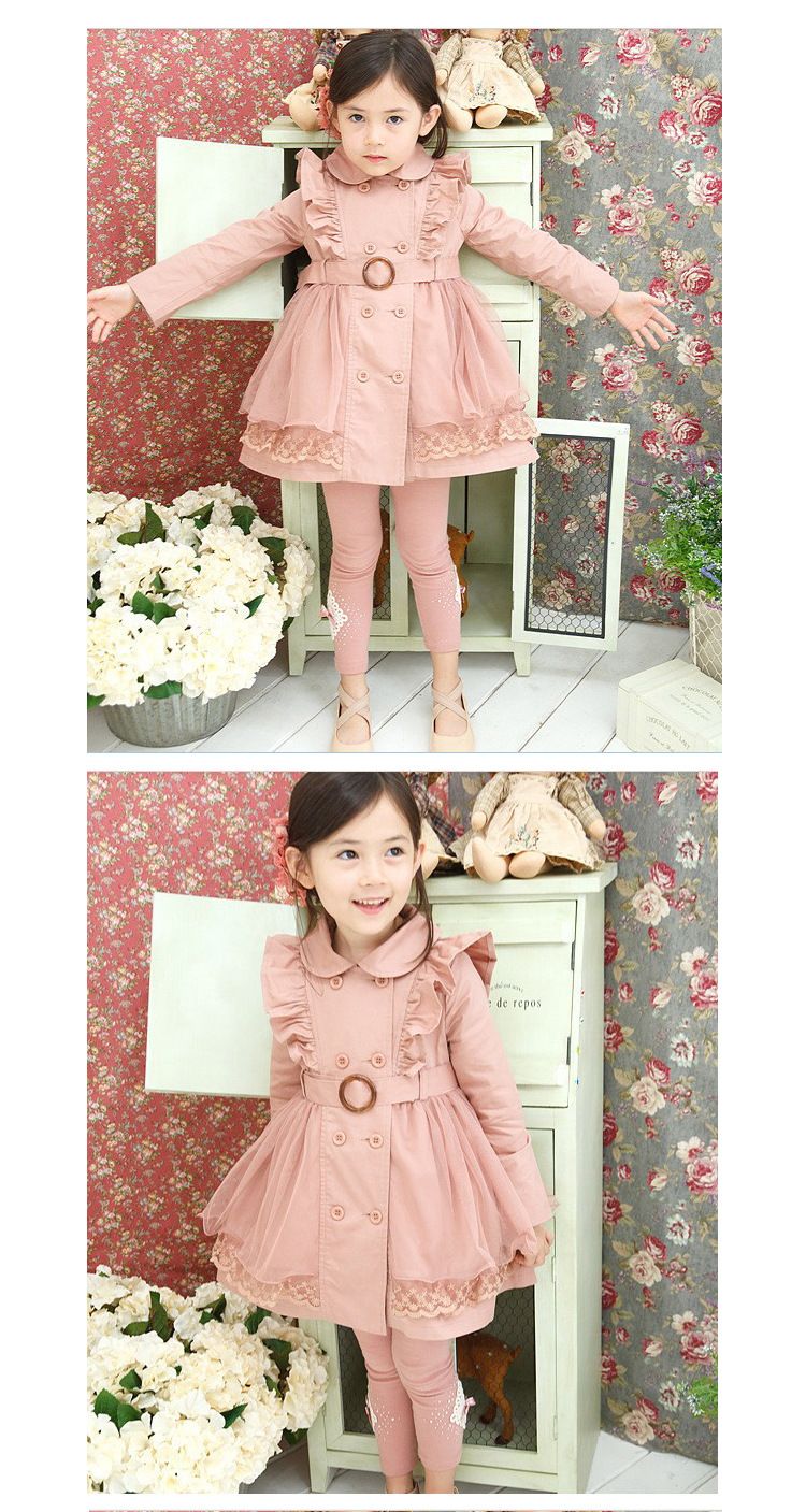 Children's Clothing Girls Windbreaker New Korean Style Stylish Middle And Large Children's British Style Medium And Long Princess Coat_voghion.com