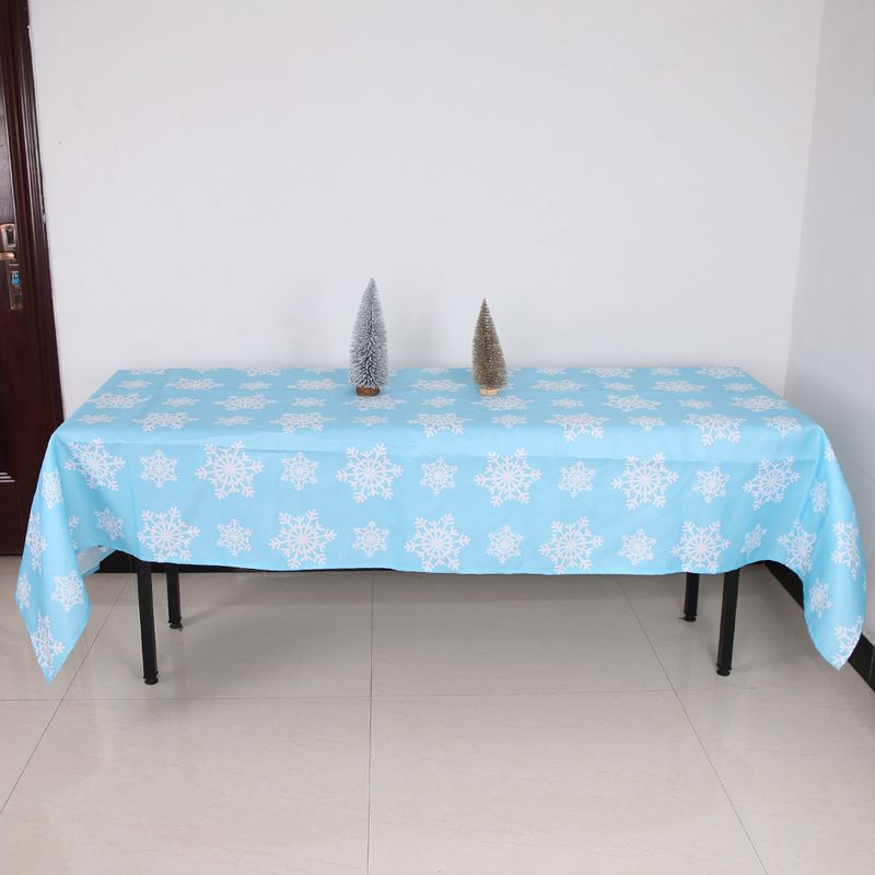 Home & Garden New Christmas Decorations Christmas Polyester Snowflake Tablecloth Christmas Table Decorations Anti-fouling Tablecloth_voghion.com