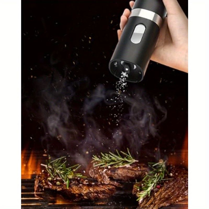 1/2 STÜCKE Elektrische Salz- und Pfeffermühle Set Automatische USB-C Wiederaufladbare Einstellbare Grobheit Einhandbedienung LED Licht Urlaub Geschenk149_voghion.com