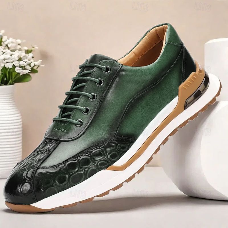 Geeignet für alle Jahreszeiten. Lässige Herrenschuhe aus echtem Leder aus reinem Rindsleder._voghion.com