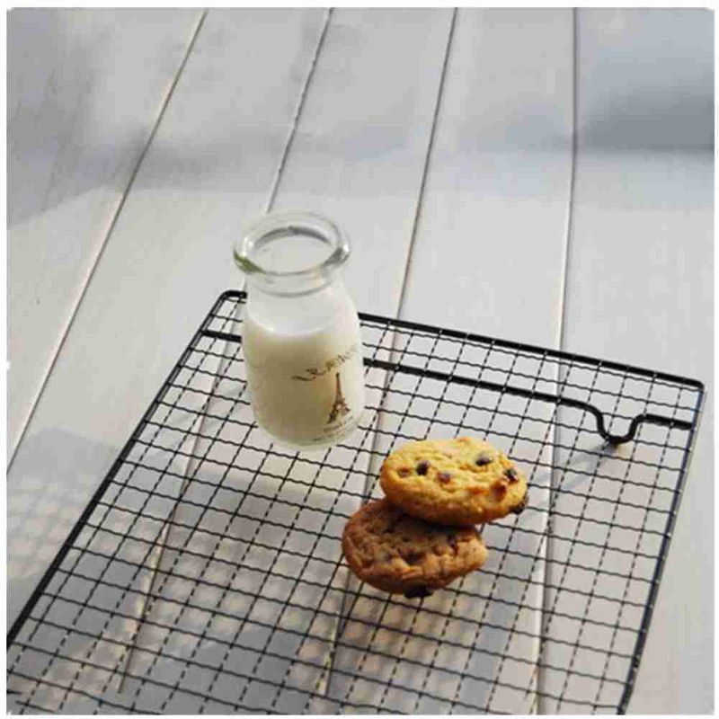 2 pezzi di griglia di raffreddamento per torte antiaderente nera in acciaio inossidabile, griglia di raffreddamento per barbecue, utensili per la cottura di torte, utensili per pasticceria, gadget da cucina_voghion.com