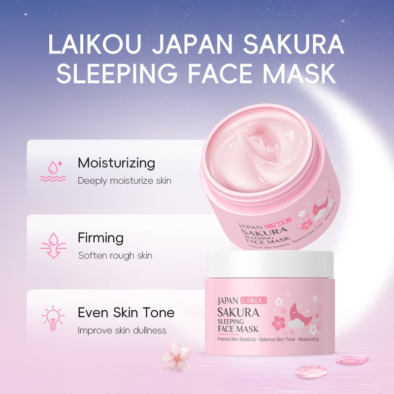 Laico Japanese Sakura Sleeping Mask 25g Hydrating Moisturizing Mask Skin Care_voghion.com