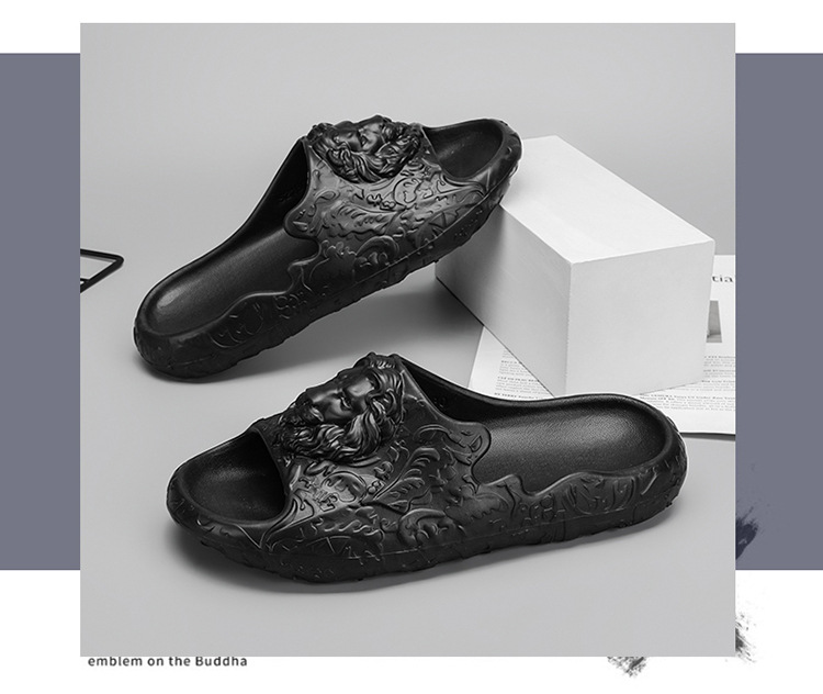 Pantofole da casa Skye all'ingrosso da uomo estate testa di leone fondo spesso indossare sandali in Eva per interni antiscivolo resistenti all'usura_voghion.com