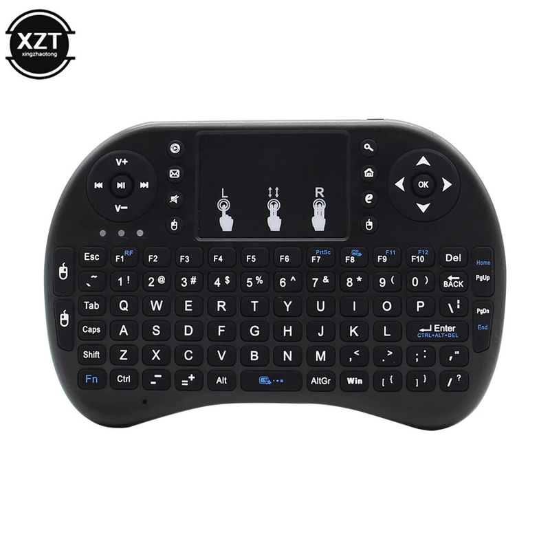 Clavier sans fil i8 2.4GHz, rétro-éclairage, Air Mouse, télécommande tactile, portable, pour Smart TV Box, ordinateur de bureau, 7 couleurs_voghion.com