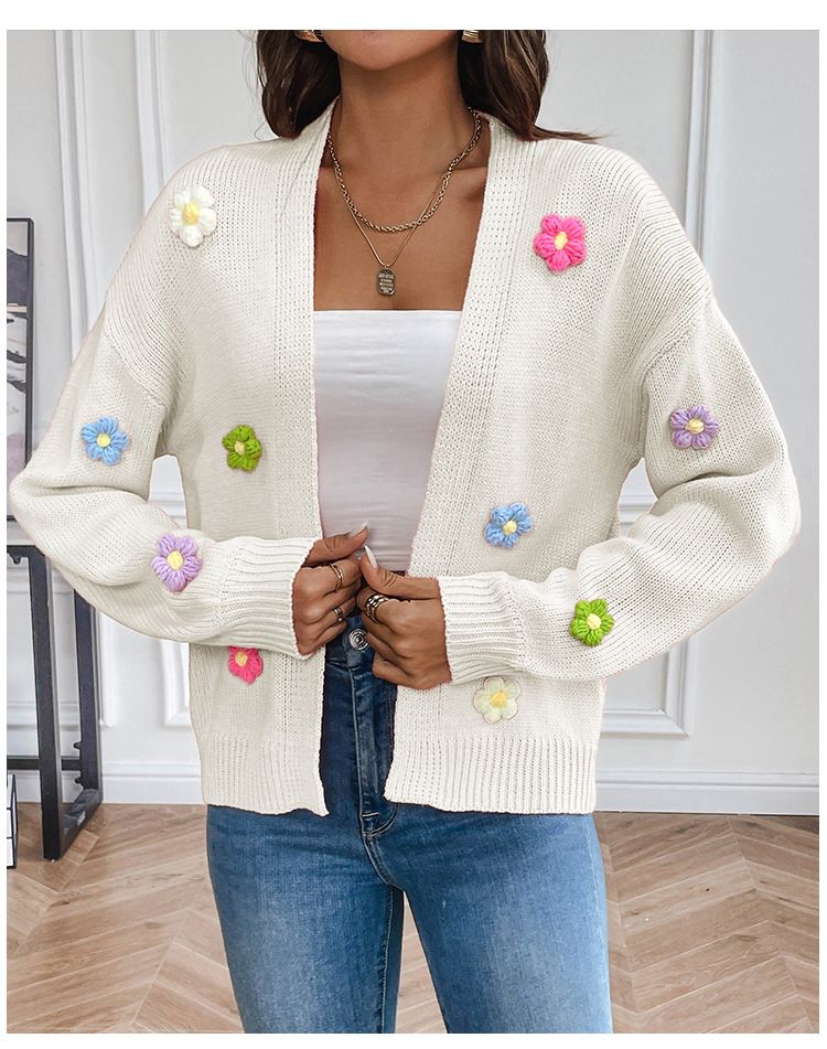 Women's Striped Knitted Cardigan Jacket Fashion Loose Long Halloween Sweater Cardigan_voghion.com